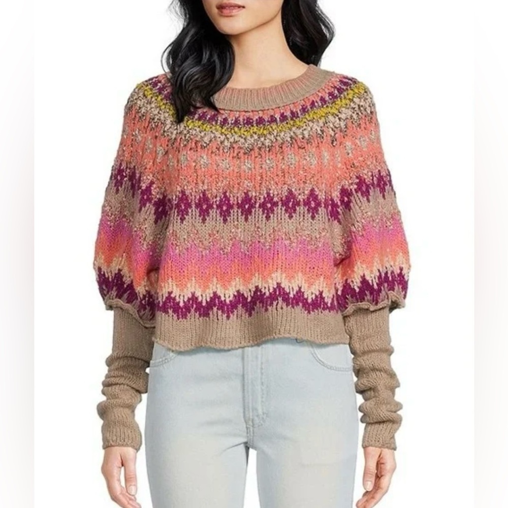 Fate Colorful Patterned Sweater - image 3
